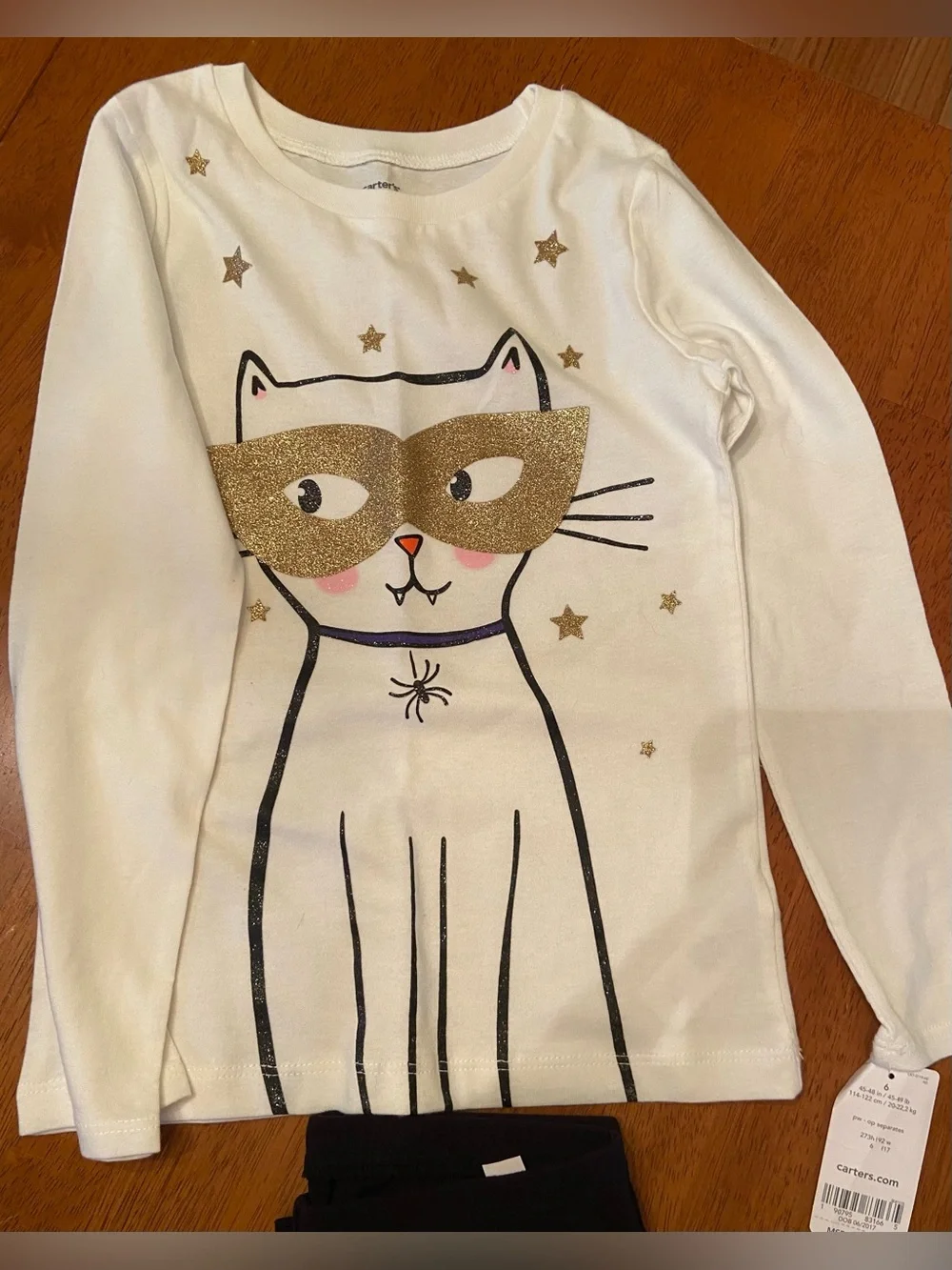 NWT Carter’s Halloween Kitty Tee